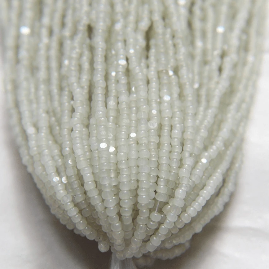 11/0 Charlotte Cut Seed Bead- Light Sage Opal *10g Hank* Charlotte Cut Seedbeads