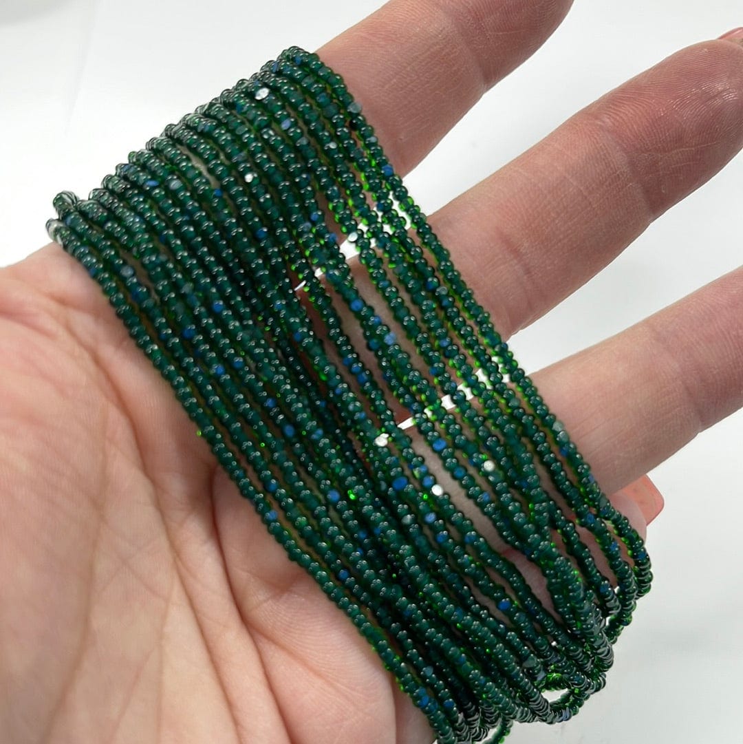 11/0 Charlotte Cut Seed Bead- Light Turquoise Green- Teal Blue Lined *10g Hank* Charlotte Cut Seedbeads