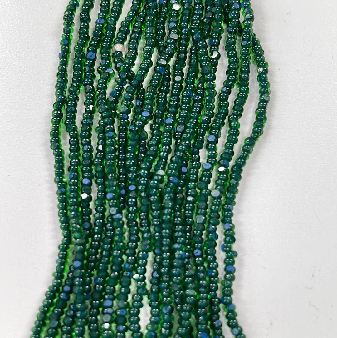 11/0 Charlotte Cut Seed Bead- Light Turquoise Green- Teal Blue Lined *10g Hank* Charlotte Cut Seedbeads
