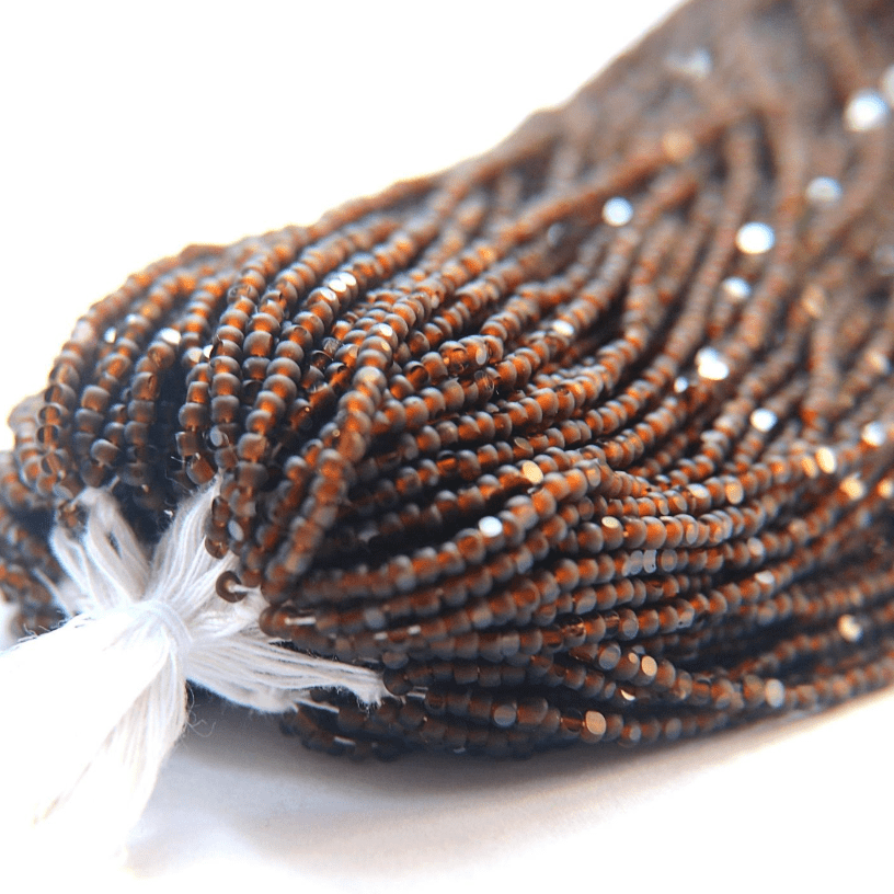 11/0 Charlotte Cut Seed Bead- Semi-Matte Smoked Topaz- Root beer Brown *10g Hank* Charlotte Cut Seedbeads