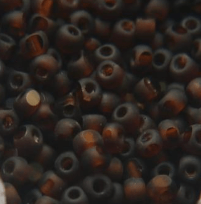11/0 Charlotte Cut Seed Bead- Semi-Matte Smoked Topaz- Root beer Brown *10g Hank* Charlotte Cut Seedbeads