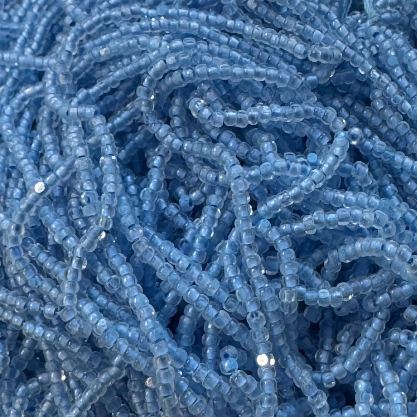 11/0 Charlotte Cut Seed Bead- Neon Colour Lined Sky Blue *10g* Charlotte Cut Seedbeads