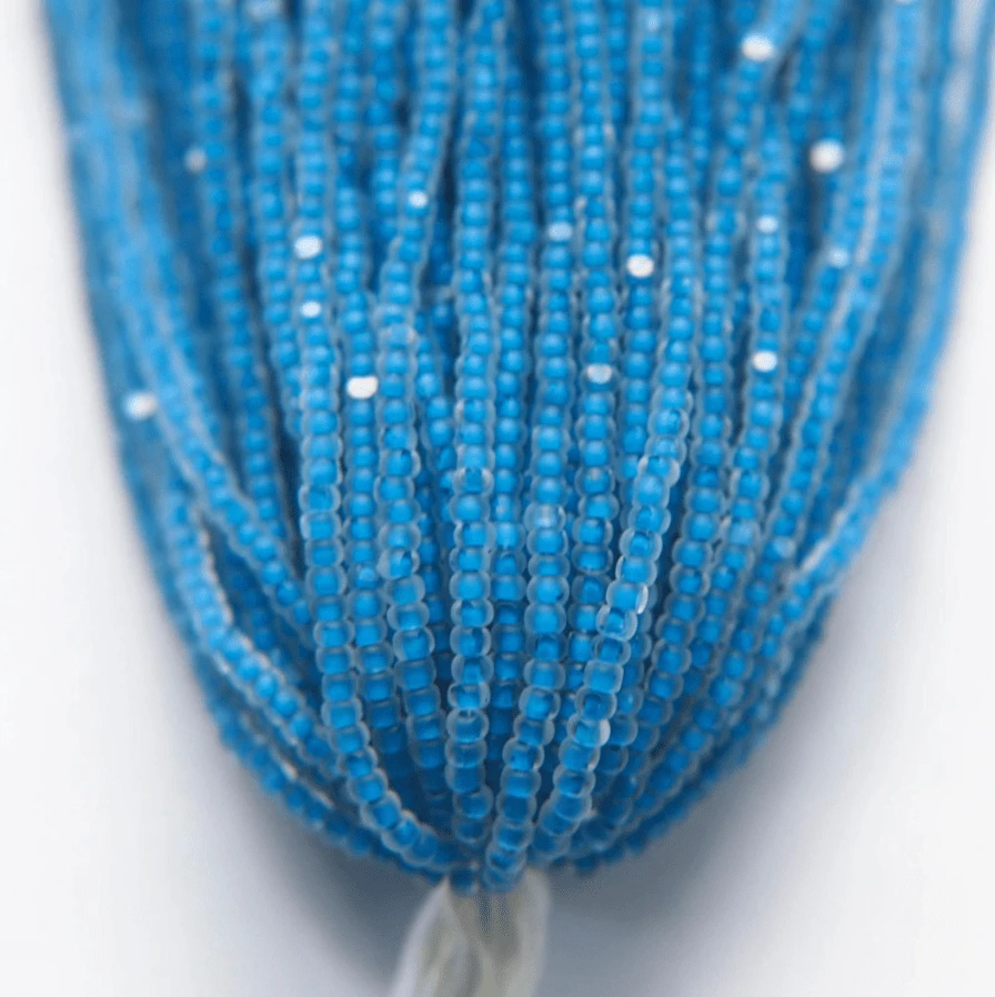11/0 Charlotte Cut Seed Bead- Neon Colour Lined Sky Blue *10g* Charlotte Cut Seedbeads