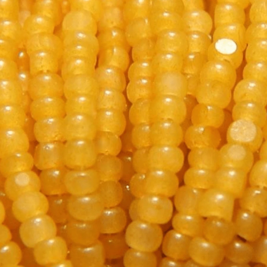 11/0 Charlotte Cut Seed Bead- Opal Amber Light Orange *10g Hank* Charlotte Cut Seedbeads