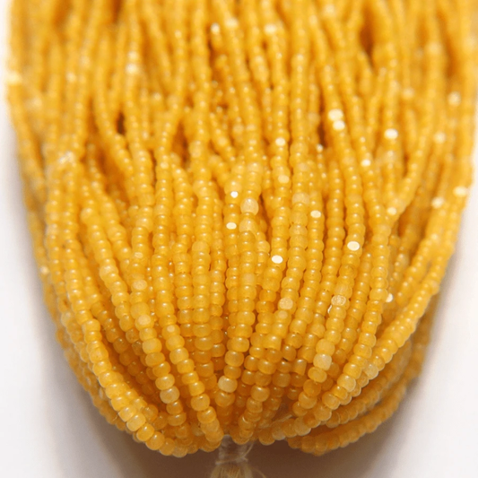 11/0 Charlotte Cut Seed Bead- Opal Amber Light Orange *10g Hank* Charlotte Cut Seedbeads