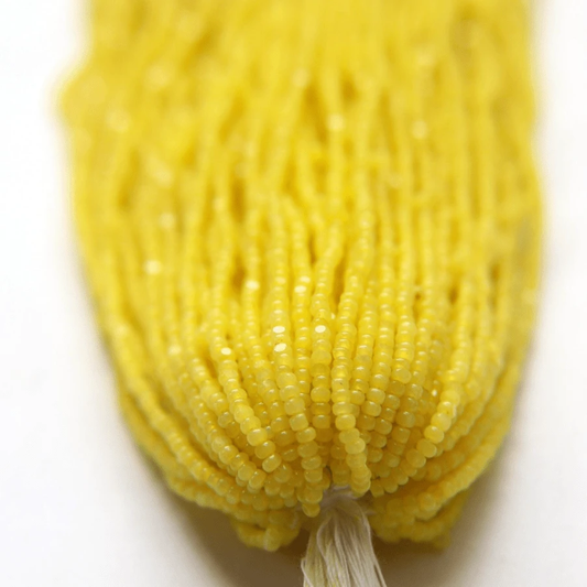 11/0 Charlotte Cut Seed Bead- Opal CORN Yellow *10g Hank* Charlotte Cut Seedbeads