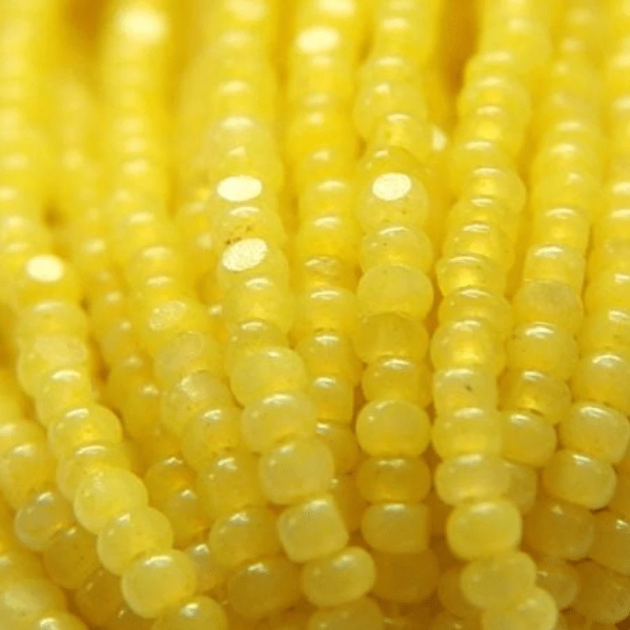 11/0 Charlotte Cut Seed Bead- Opal CORN Yellow *10g Hank* Charlotte Cut Seedbeads