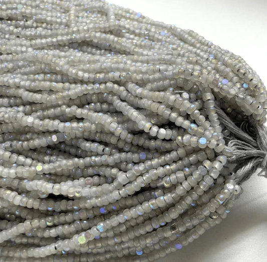 11/0 Charlotte Cut Seed Bead - Opal Diamond Grey AB 10g Charlotte Cut Seedbeads