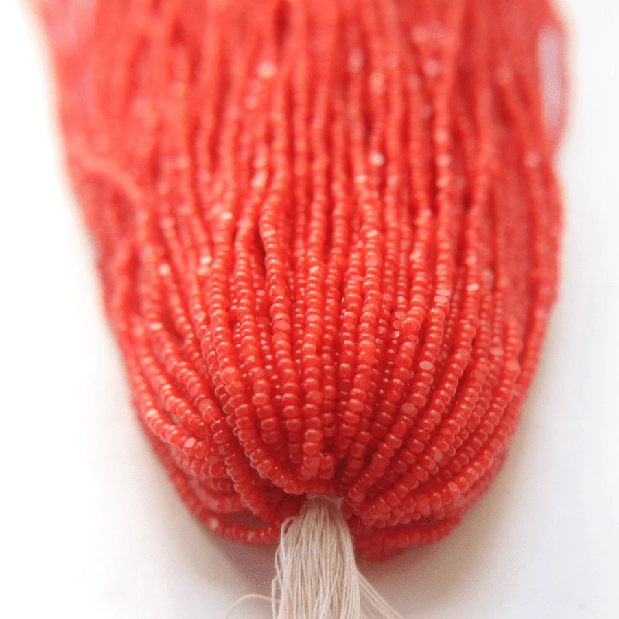 11/0 Charlotte Cut Seed Bead- Opal Hyacinth Orange *10g Hank* Charlotte Cut Seedbeads