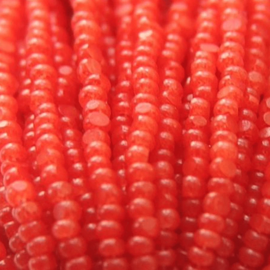 11/0 Charlotte Cut Seed Bead- Opal Hyacinth Orange *10g Hank* Charlotte Cut Seedbeads