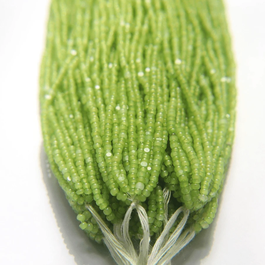 11/0 Charlotte Cut Seed Bead- Opal Kelly Green *10g Hank* Charlotte Cut Seedbeads