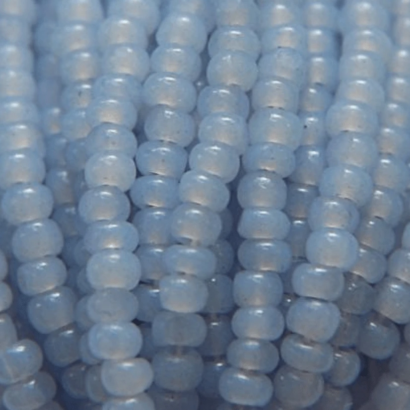11/0 Charlotte Cut Seed Bead- Opal Light Pale Dove Blue *10g Hank* Charlotte Cut Seedbeads
