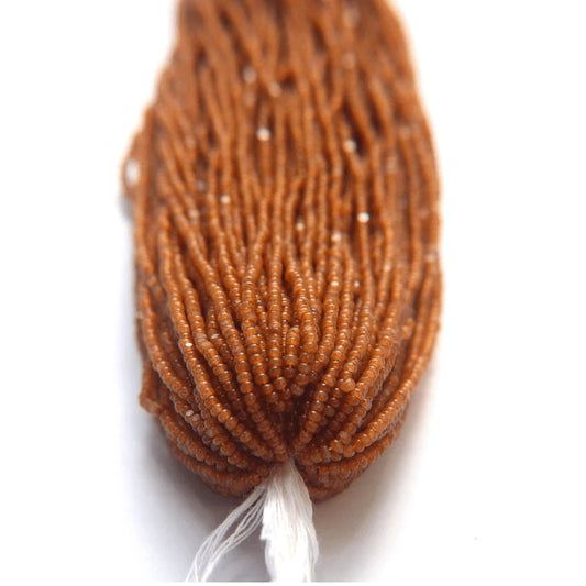 11/0 Charlotte Cut Seed Bead - Opal Light Smoked Topaz Brown *10g Hank* Charlotte Cut Seedbeads