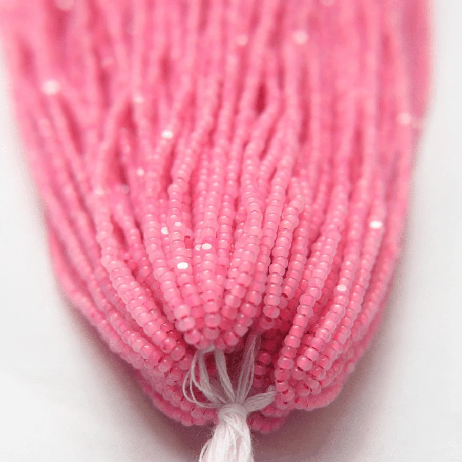 11/0 Charlotte Cut Seed Bead- Opal Neon Pink *10g Hank* Charlotte Cut Seedbeads