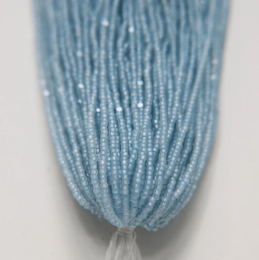 11/0 Charlotte Cut Seed Bead- Opal Pearl Silver Lined Baby Blue *10g* Charlotte Cut Seedbeads