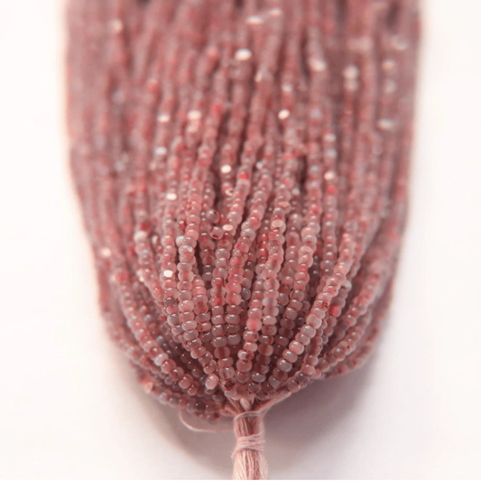 11/0 Charlotte Cut Seed Bead- Opal Plum Pink *10g Hank* Charlotte Cut Seedbeads