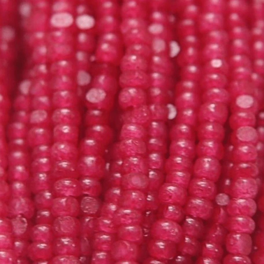 11/0 Charlotte Cut Seed Bead- Opal Ruby Dark Pink *10g Hank* Charlotte Cut Seedbeads