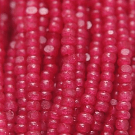11/0 Charlotte Cut Seed Bead- Opal Ruby Dark Pink *10g Hank* Charlotte Cut Seedbeads
