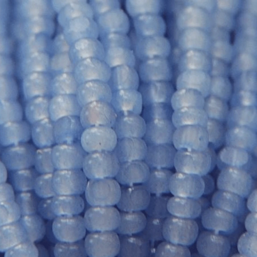 11/0 Charlotte Cut Seed Bead- Opal Sky Blue *10g Hank* Charlotte Cut Seedbeads