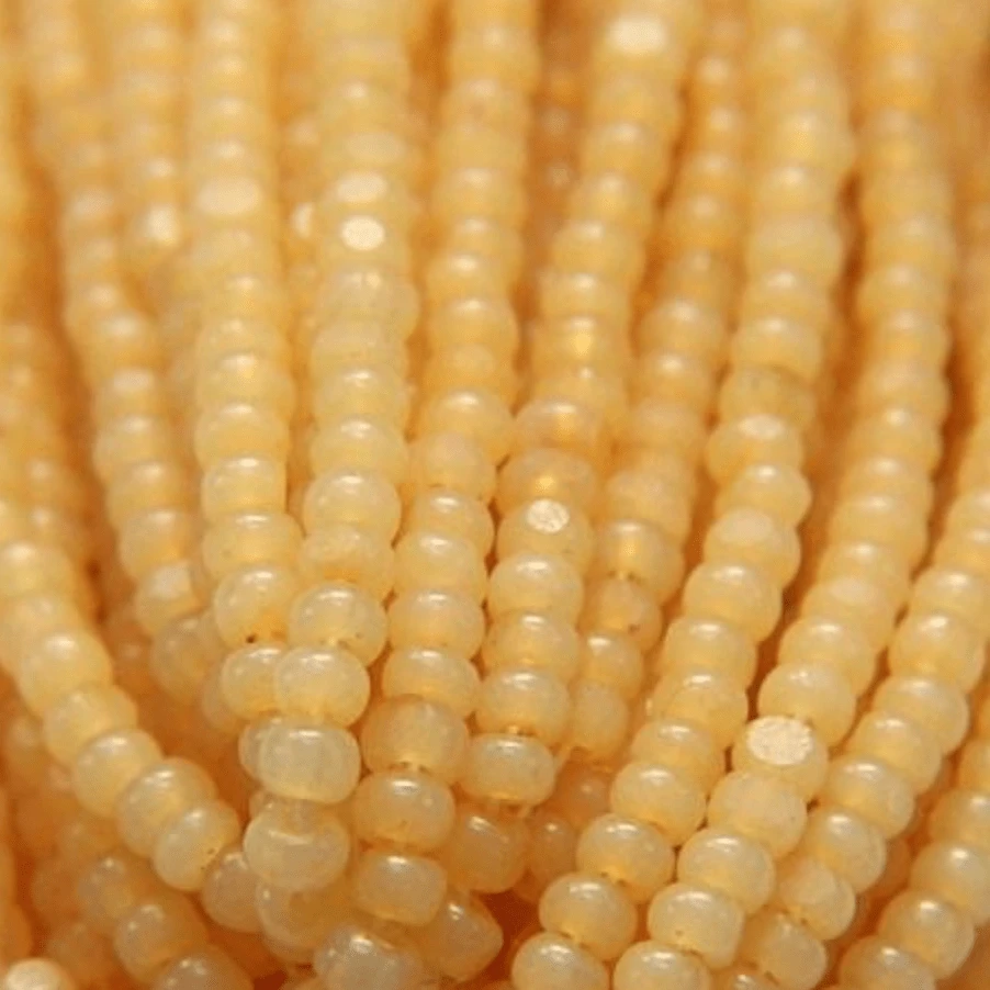 11/0 Charlotte Cut Seed Bead- Opal Wheat Yellow *10g Hank* Charlotte Cut Seedbeads
