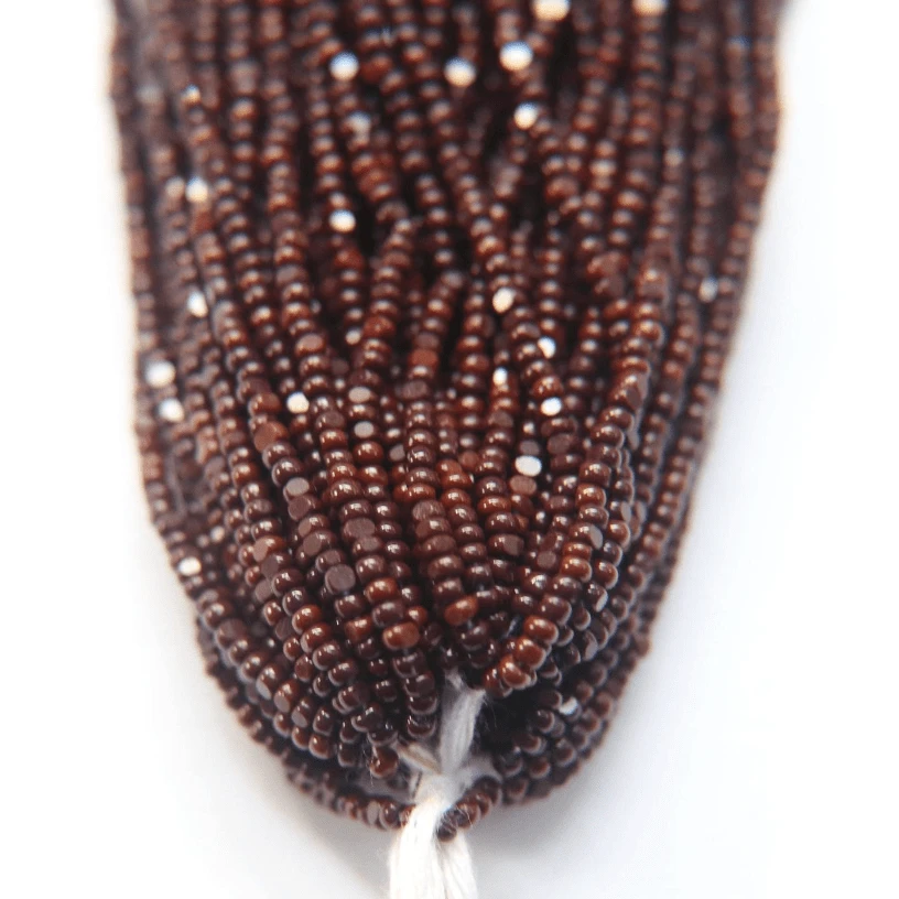 11/0 Charlotte Cut Seed Bead- Opaque Chocolate Brown Rust Mix *10g Hank* Charlotte Cut Seedbeads