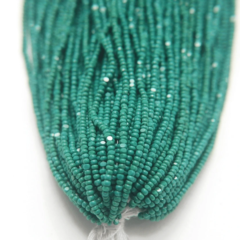 11/0 Charlotte Cut Seed Bead- Opaque Dark Leaf Green*10g Hank* Charlotte Cut Seedbeads