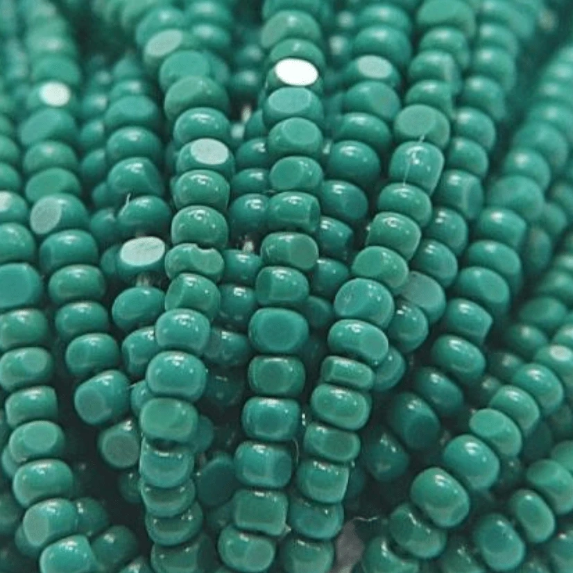 11/0 Charlotte Cut Seed Bead- Opaque Dark Leaf Green*10g Hank* Charlotte Cut Seedbeads