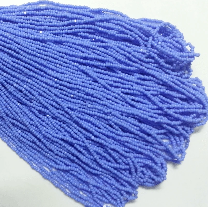11/0 Charlotte Cut Seed Bead- Opaque Light Sapphire Blue *10g Hank* Charlotte Cut Seedbeads