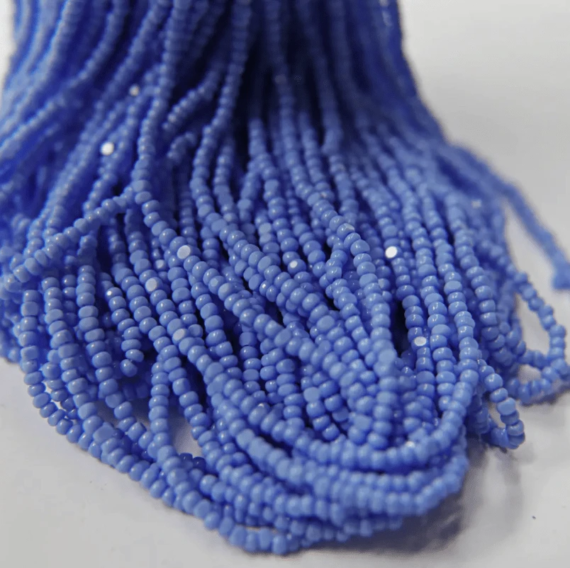 11/0 Charlotte Cut Seed Bead- Opaque Light Sapphire Blue *10g Hank* Charlotte Cut Seedbeads