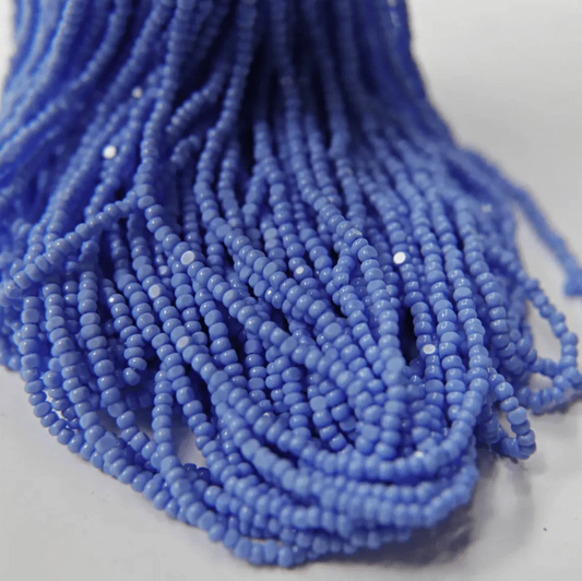 11/0 Charlotte Cut Seed Bead- Opaque Light Sapphire Blue *10g Hank* Charlotte Cut Seedbeads
