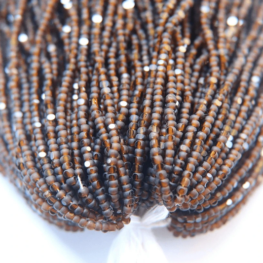 11/0 Charlotte Cut Seed Bead- Semi-Matte Smoked Topaz- Root beer Brown *10g Hank* Charlotte Cut Seedbeads