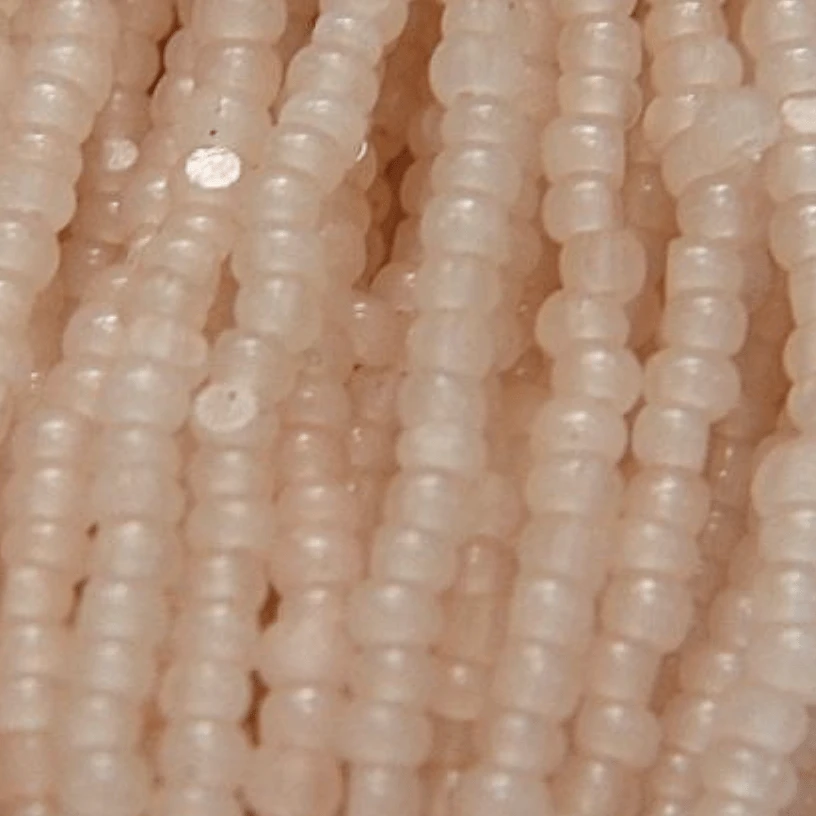 11/0 Charlotte Cut Seed Bead- Silk Opal Peach*10g Hank* Charlotte Cut Seedbeads