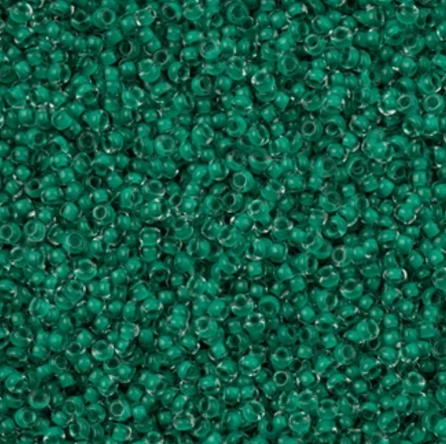 11/0 Dark Green Terra Intensive Crystal Colour lined Preciosa Seed Bead *NEW* 11/0 Preciosa Seed Beads