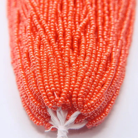 11/0 Dark Orange Luster Opaque Preciosa Seed Bead *1/2 HANK or 20g* 11/0 Preciosa Seed Beads