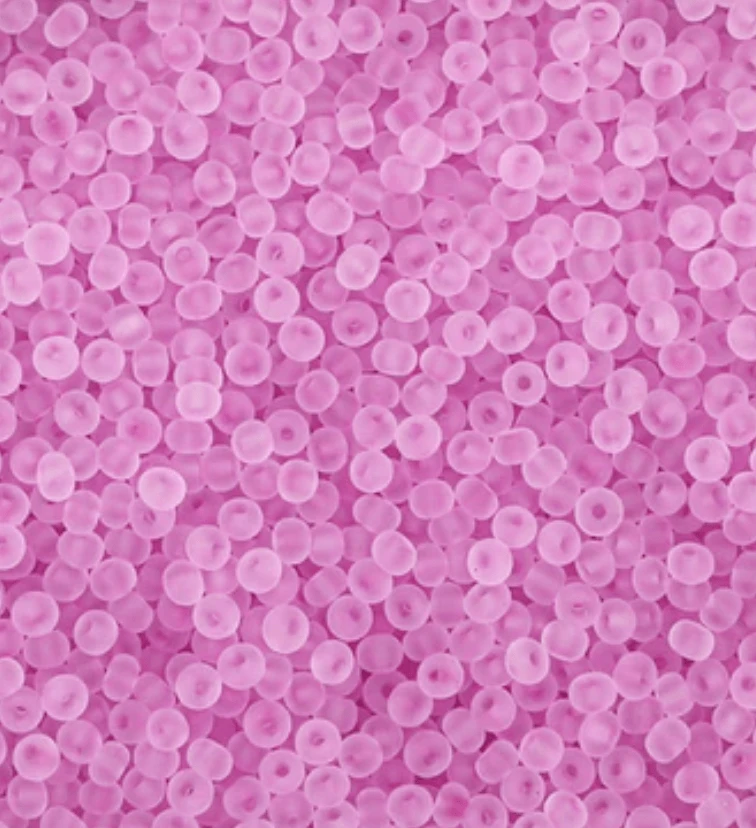 11/0 Japanese Seedbeads, Frosted Matte Pink Freeze 10g 11/0 TOHO Seed Beads