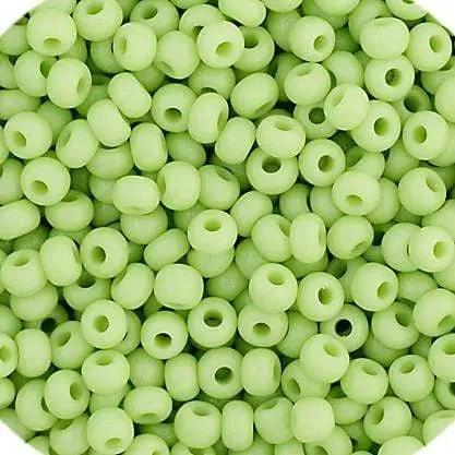 11/0 Pale Green Opaque Preciosa Seed Bead HANK 11/0 Preciosa Seed Beads