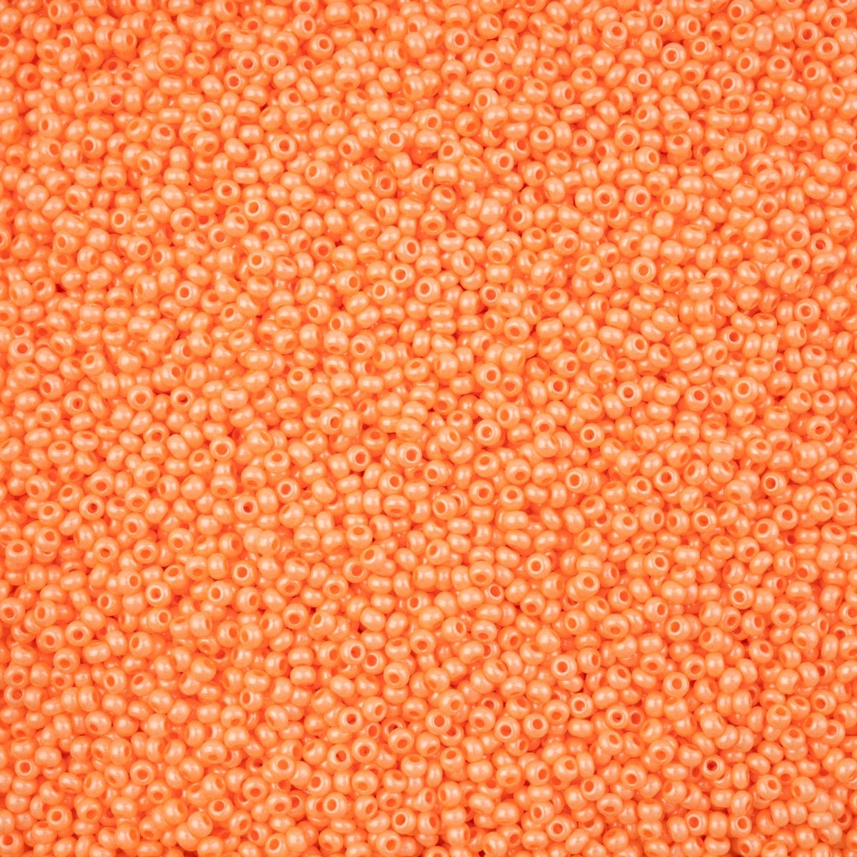 11/0 Pearl Orange Chalk Luster Pearl, Preciosa Seed Bead (22g) 11/0 Preciosa Seed Beads