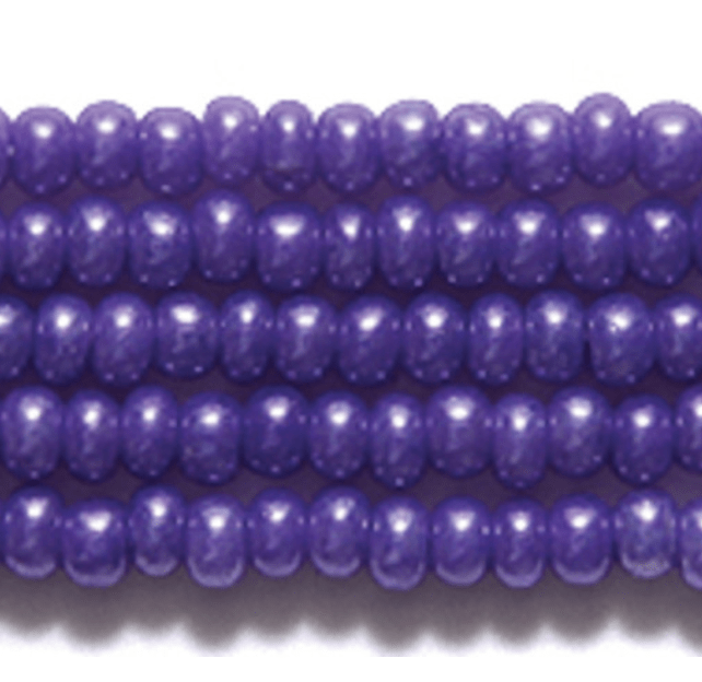 11/0 Purple on Alabaster Dyed Preciosa Seed Beads *Limited time Hank 11/0 Preciosa Seed Beads