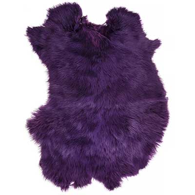11*15 inch Purple Dyed Rabbit Fur Skin - Medium Grade, Basics Basics