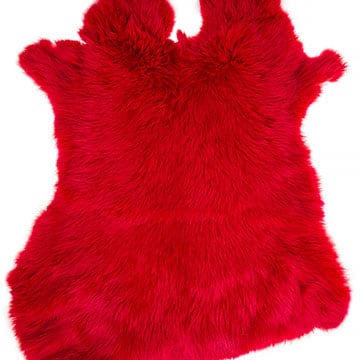 11*15 inch Red Dyed Rabbit Fur Skin - Medium Grade, Basics Basics