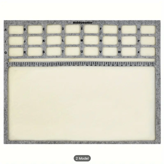 12*15" Inch Grey/Ivory Beading Static Bead Ma with Felt Frame, New Beader Basics Basics