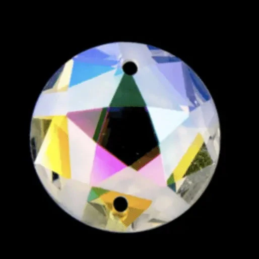 12mm AB Frosted Star Rivoli, Sew on, Fancy Glass Gem (Sold in Pair) Fancy Glass Gems