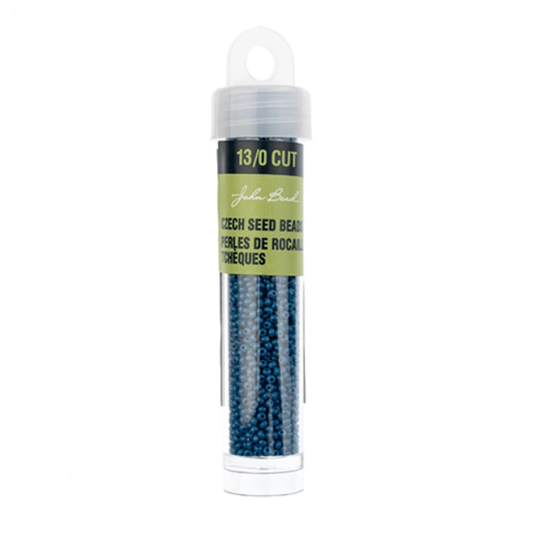 13/0 Charlotte Cut Czech Seed Bead - Dark Blue Opaque (13g VIAL) 13/0 Seedbeads