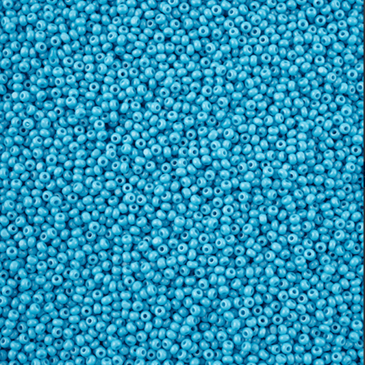 13/0 Charlotte Cut Czech Seed Bead - Light Blue Opaque (13g VIALS) 13/0 Seedbeads