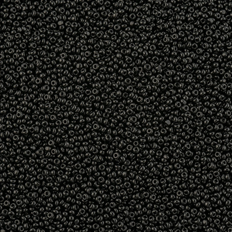 13/0 Charlotte Cut Czech Seed Bead - Opaque Black (13g VIAL) 13/0 Seedbeads