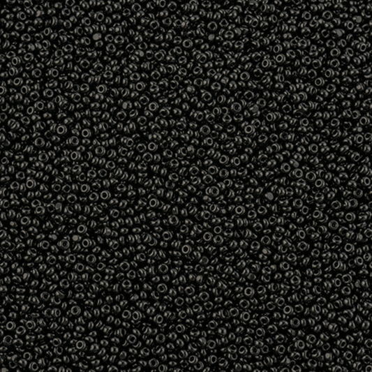 13/0 Charlotte Cut Czech Seed Bead - Opaque Black (13g VIAL) 13/0 Seedbeads
