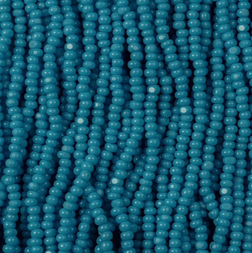 13/0 Charlotte Cut Czech Seed Bead- Opaque Blue Turquoise *15g *NEW* Charlotte Cut Seedbeads