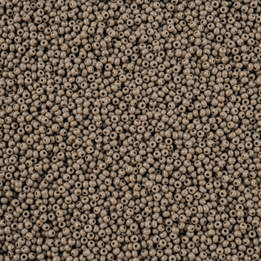 13/0 Charlotte Cut Czech Seed Bead - Opaque Grey (13g VIAL) 13/0 Seedbeads
