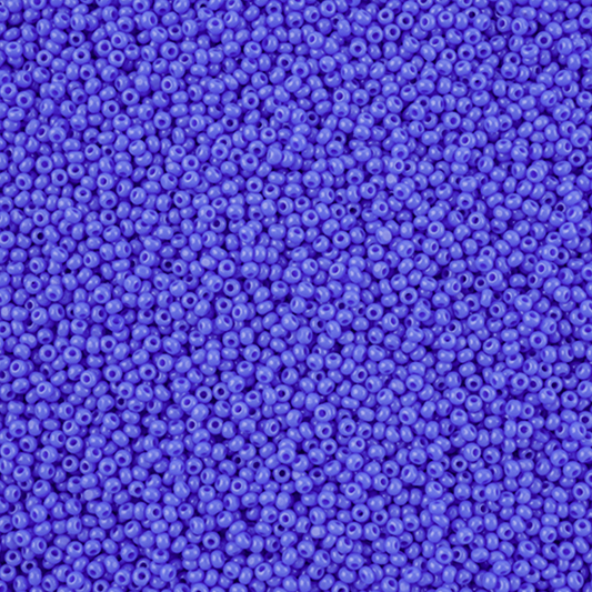 13/0 Charlotte Cut Czech Seed Bead - Opaque Light Royal Blue (13g VIAL) 13/0 Seedbeads