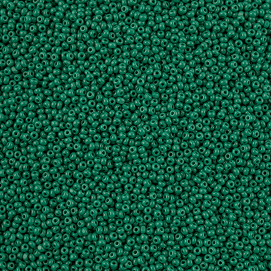 13/0 Charlotte Cut Czech Seed Bead - Opaque Medium Dark Green(13g VIALS) 13/0 Seedbeads
